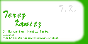 terez kanitz business card